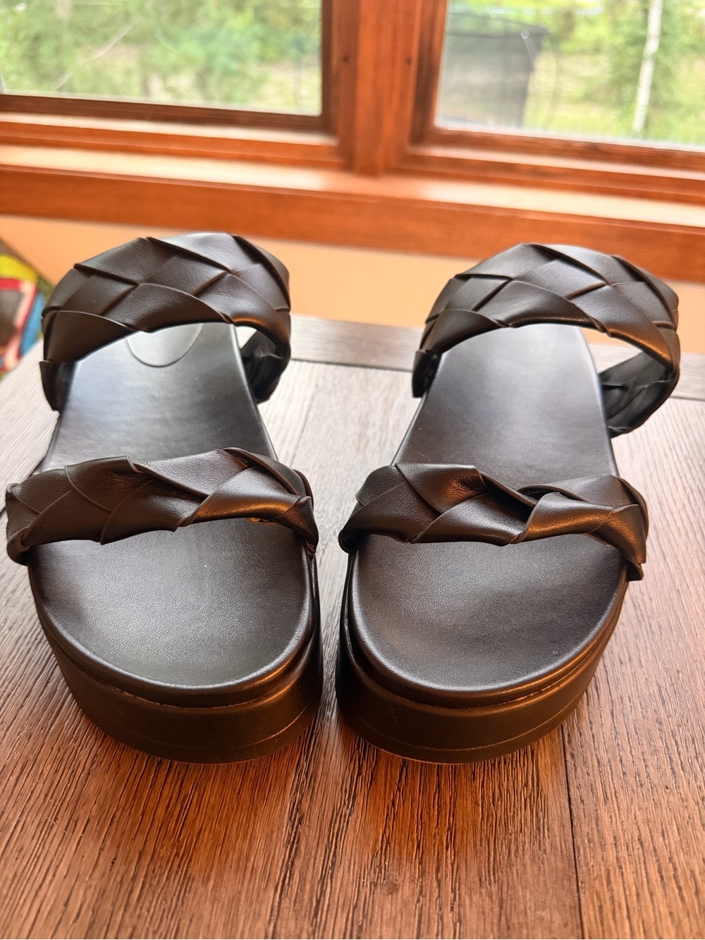 Women’s Black Braided Slide Sandals